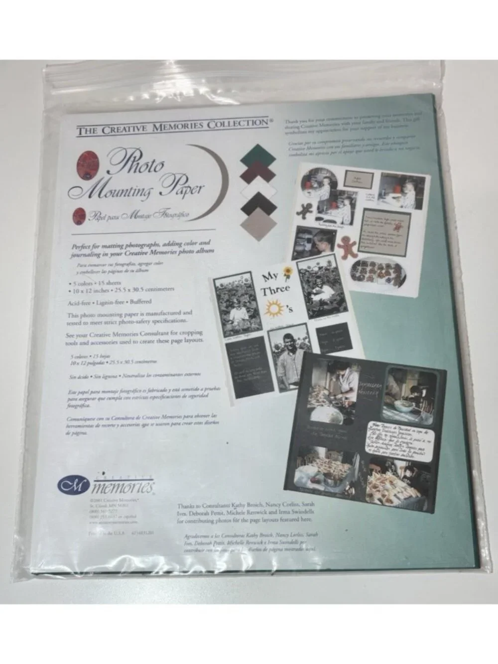 Creative Memories Photo Mounting Paper 10x12 White Black Tan Ruled 15 pages - Picture 2 of 4